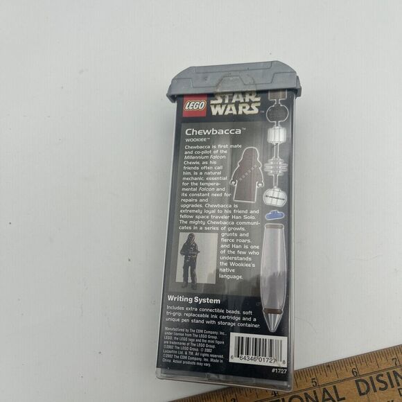 Vintage NOS LEGO Star Wars Chewbacca Writing System Connect & Build Pen - Picture 3 of 5